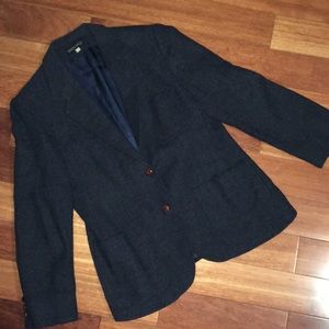 Navy 100% Wool Blazer